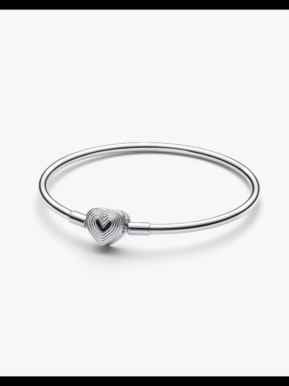 Pandora Radiating Heart Clasp Bangle 593752C00-21Sterling silver NWT